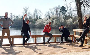 Pause déjeuner au bord du lac à Pessac