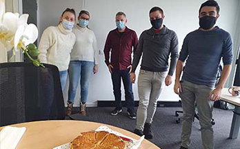 Dégustation de galette des rois au sein de l'agence de Chambéry