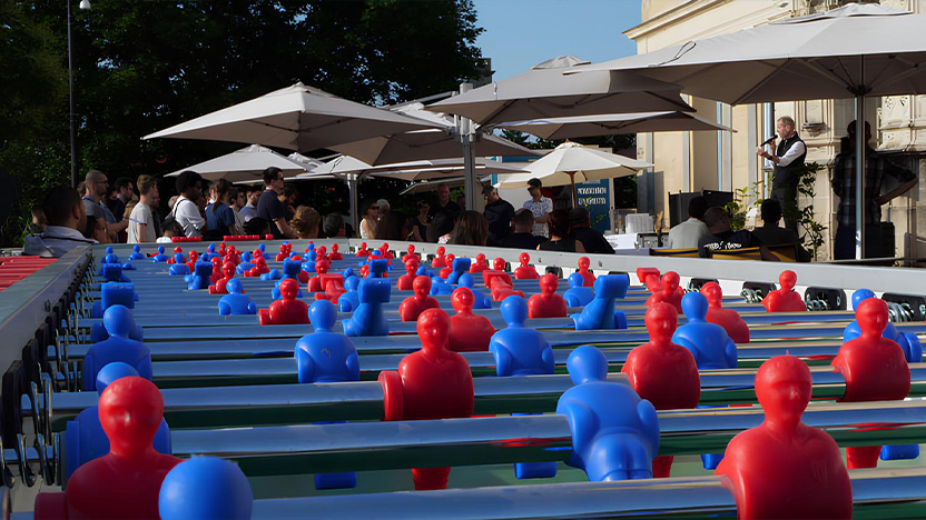 Activité babyfoot géant pour nos collaborateurs lyonnais